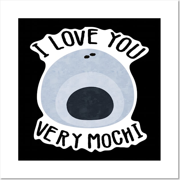 I love you very mochi (Blue) Wall Art by CieloMarie
